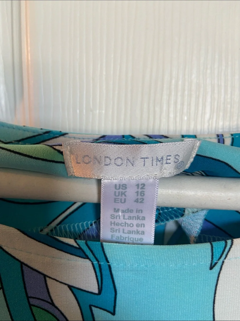 Women’s Blue & Teal Printed Shift Dress - Picture 2 of 5